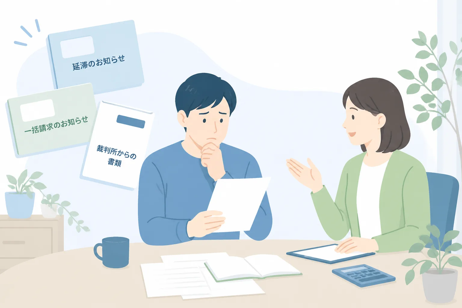 延滞・一括請求・裁判所の書類が届いている