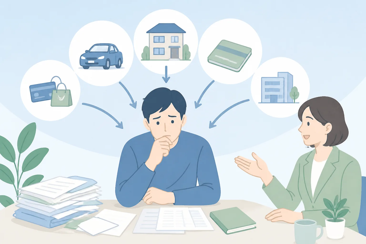 借金で返済する状態は多重債務が進んでいる